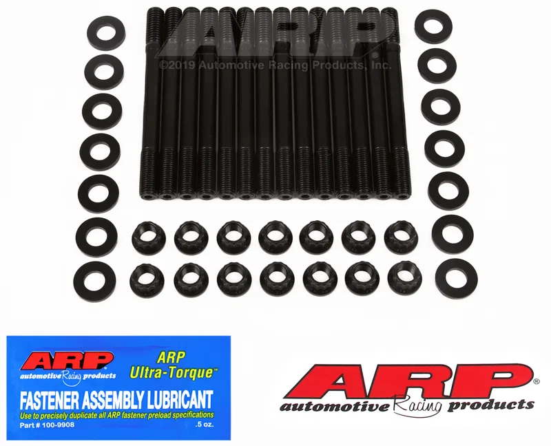 201-4302 – ARP Cylinder Head Stud, For Use With BMW 2.5L/ 3.0L/ 3.2L Inline 6 12 Point Nuts Black Oxide Chrome Moly